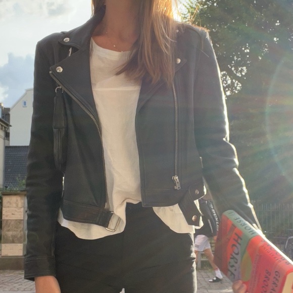 Iro Kolmar leather jacket. Blue. Size M - Picture 3 of 5